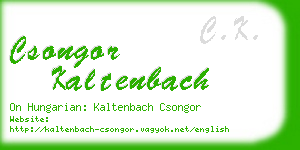 csongor kaltenbach business card